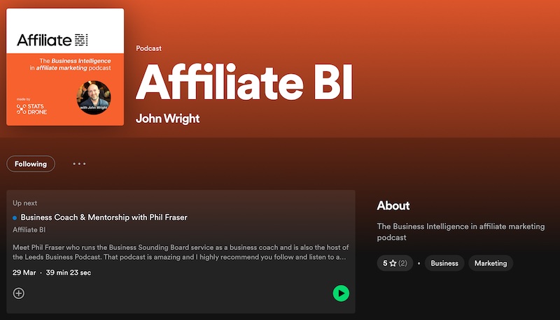 Affiliate BI podcast on Spotify
